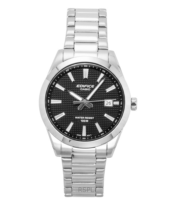 Orologio da uomo Casio Edifice analogico in acciaio inossidabile con quadrante nero al quarzo EFV-160D-1A 100M