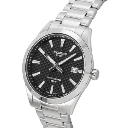Orologio da uomo Casio Edifice analogico in acciaio inossidabile con quadrante nero al quarzo EFV-160D-1A 100M