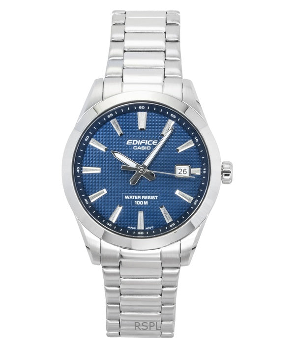 Orologio da uomo Casio Edifice analogico in acciaio inossidabile con quadrante blu al quarzo EFV-160D-2A 100M