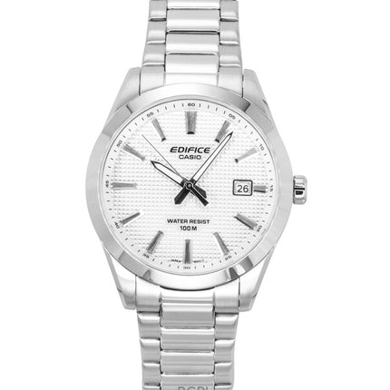 Orologio da uomo Casio Edifice analogico in acciaio inossidabile con quadrante bianco al quarzo EFV-160D-7A 100M