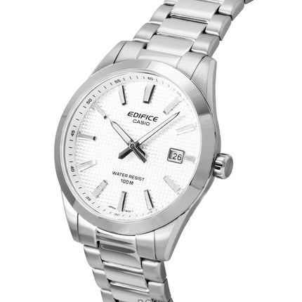 Orologio da uomo Casio Edifice analogico in acciaio inossidabile con quadrante bianco al quarzo EFV-160D-7A 100M