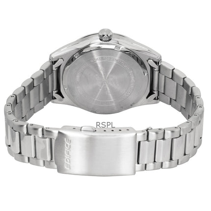 Orologio da uomo Casio Edifice analogico in acciaio inossidabile con quadrante bianco al quarzo EFV-160D-7A 100M
