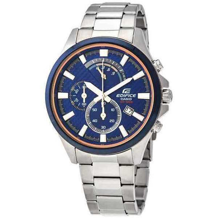 Orologio da uomo Casio Edifice Standard Cronografo analogico quadrante blu al quarzo EFV-530DB-2A 100M