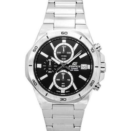 Orologio da uomo Casio Edifice Classic Standard Cronografo analogico quadrante nero al quarzo EFV-640D-1A 100M