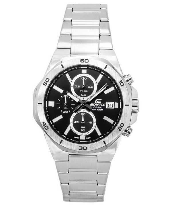 Orologio da uomo Casio Edifice Classic Standard Cronografo analogico quadrante nero al quarzo EFV-640D-1A 100M