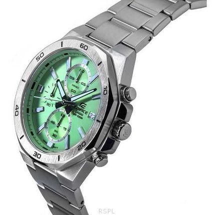 Casio Edifice Standard Cronografo Analogico Acciaio Inossidabile Quadrante Verde Quarzo EFV-640D-3AV 100M Orologio da Uomo