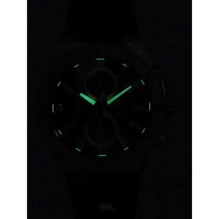 Orologio da uomo Casio Edifice Standard cronografo cinturino in pelle quadrante blu quarzo EFV-640L-2A 100M