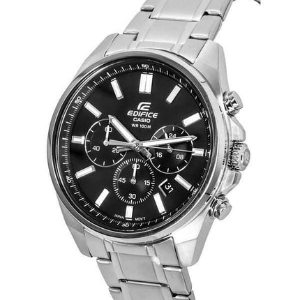 Orologio da uomo Casio Edifice Standard Cronografo in acciaio inossidabile quadrante nero al quarzo EFV-650D-1A 100M