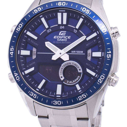 Casio Edifice Alarm Analog Quartz EFVC100D-2AV EFV-C100D-2AV - Orologio da uomo