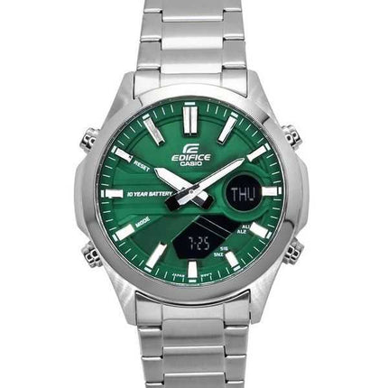 Casio Edifice Analog Digital Acciaio Inox Quadrante Verde Quarzo EFV-C120D-3A 100M Orologio da Uomo