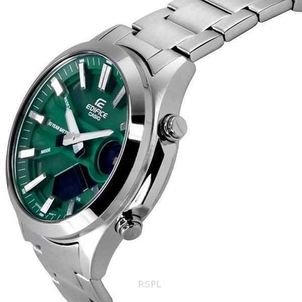Casio Edifice Analog Digital Acciaio Inox Quadrante Verde Quarzo EFV-C120D-3A 100M Orologio da Uomo