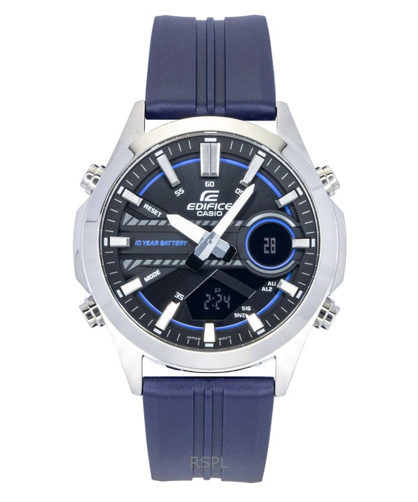 Orologio da uomo Casio Edifice analogico digitale con cinturino in resina e quadrante nero al quarzo EFV-C120P-1A2 100M