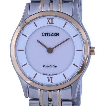 Orologio da donna Citizen analogico bicolore in acciaio inossidabile quadrante bianco Eco-Drive EG3224-57A.G