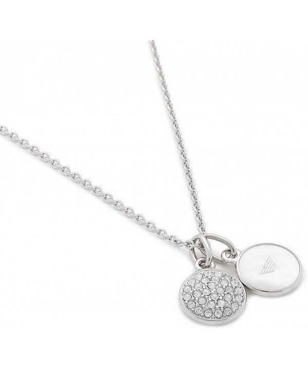Emporio Armani Collana con madreperla in acciaio inossidabile con zirconi cubici EGS2156040 da donna