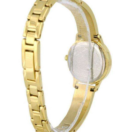 Orologio da donna Citizen Crystal Accents in acciaio inossidabile tono oro quadrante nero al quarzo EJ6132-55E.G