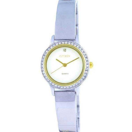 Orologio da donna Citizen Crystal accenti in acciaio inossidabile quadrante bianco al quarzo EJ6134-50A.G