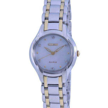 Citizen Diamond Accents Orologio da donna bicolore in acciaio inossidabile Eco-Drive EM0284-51D
