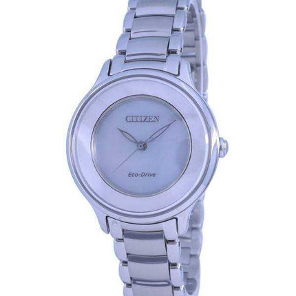 Orologio da donna Citizen con quadrante argentato in acciaio inossidabile Eco-Drive EM0380-57D