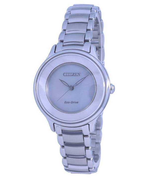 Orologio da donna Citizen con quadrante argentato in acciaio inossidabile Eco-Drive EM0380-57D