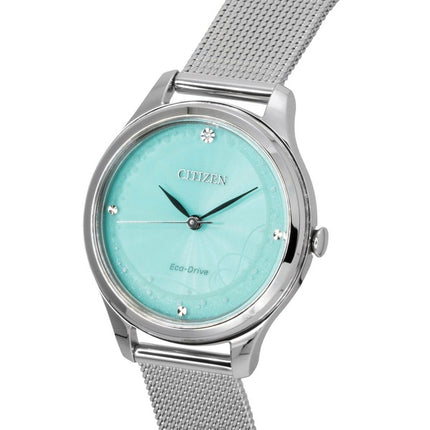 Orologio da donna Citizen Eco-Drive in acciaio inossidabile con quadrante verde menta EM0501-89M