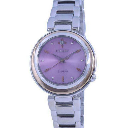 Orologio da donna Citizen Diamond Accent Purple Dial in acciaio inossidabile Eco-Drive EM0588-81X