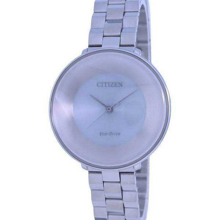 Orologio da donna Citizen con quadrante argentato in acciaio inossidabile Eco-Drive EM0600-87A