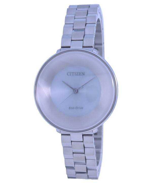 Orologio da donna Citizen con quadrante argentato in acciaio inossidabile Eco-Drive EM0600-87A