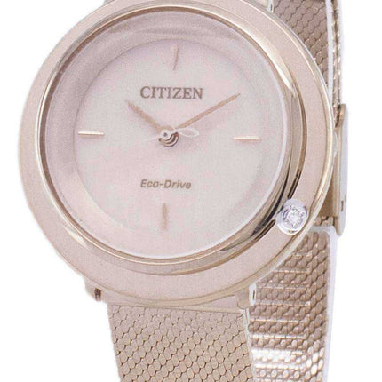 Citizen L Eco-Drive EM0643-84X Analog Diamond Accents orologio da donna