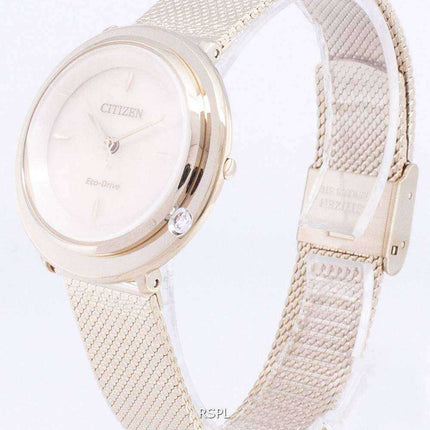 Citizen L Eco-Drive EM0643-84X Analog Diamond Accents orologio da donna