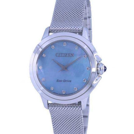 Orologio da donna Citizen Ceci con accenti di diamanti in acciaio inossidabile Eco-Drive EM0790-55N