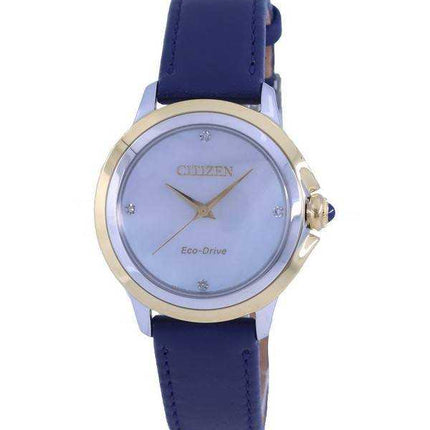 Orologio Citizen Ceci Diamond Accents con cinturino in pelle Eco-Drive EM0794-03Y da donna