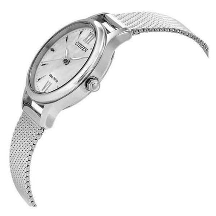 Orologio da donna Citizen Eco-Drive in acciaio inossidabile con quadrante bianco EM0899-81A