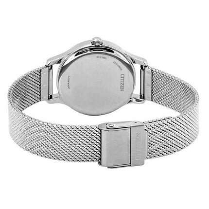 Orologio da donna Citizen Eco-Drive in acciaio inossidabile con quadrante bianco EM0899-81A