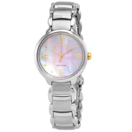 Orologio da donna Citizen serie L Eco-Drive in acciaio inossidabile con quadrante in madreperla EM0927-87Y