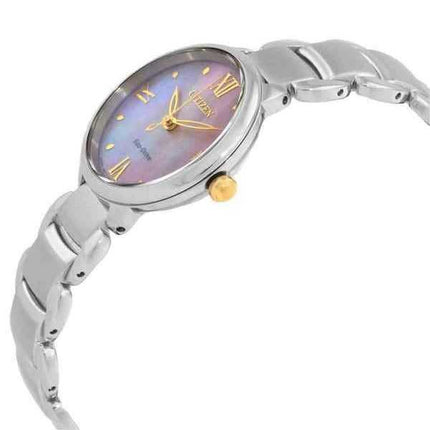 Orologio da donna Citizen serie L Eco-Drive in acciaio inossidabile con quadrante in madreperla EM0927-87Y