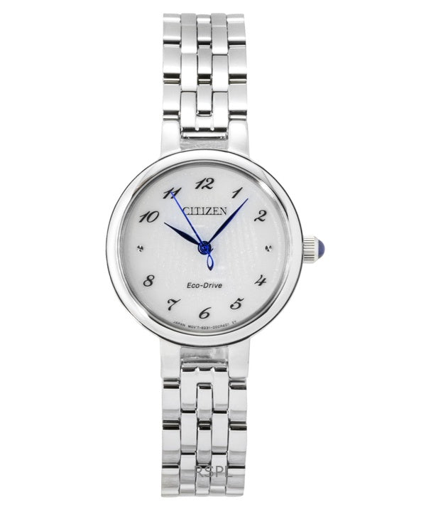 Orologio da donna Citizen L Eco-Drive con quadrante bianco in acciaio inossidabile EM0990-81A