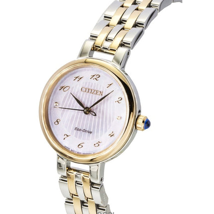 Orologio da donna Citizen L Classic in acciaio inossidabile bicolore con quadrante in madreperla Eco-Drive EM0996-84Y
