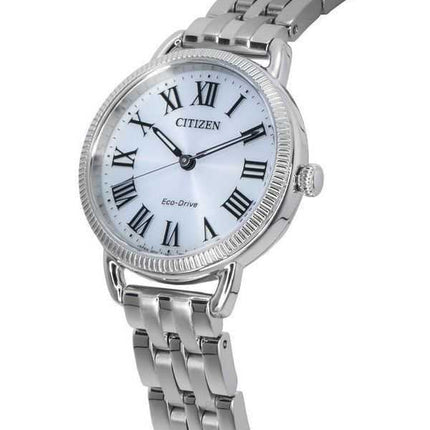 Orologio da donna Citizen Classic Eco-Drive Coin Edge in acciaio inossidabile quadrante argento EM1050-56A