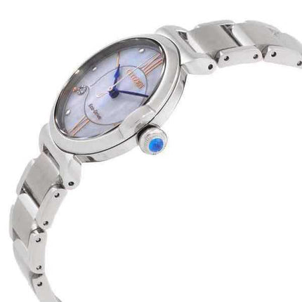 Orologio da donna Citizen serie L con accenti di diamanti e quadrante in madreperla Eco-Drive EM1070-83D