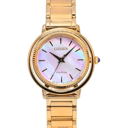 Orologio da donna Citizen L Eco-Drive in acciaio inossidabile color oro rosa con quadrante in madreperla EM1103-86Y