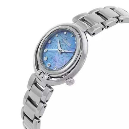 Orologio da donna Citizen L Arcly Eco-Drive Diamond Accents in acciaio inossidabile con quadrante in madreperla blu EM1110-81N