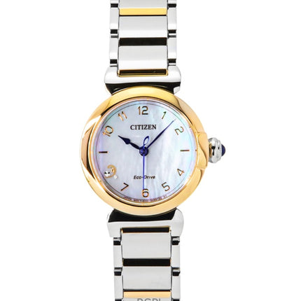 Orologio da donna Citizen L May Bells Mini in acciaio inossidabile con quadrante in madreperla bianca Eco-Drive EM1136-87D