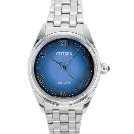 Orologio da donna Citizen L Classic in acciaio inossidabile con quadrante blu Eco-Drive EM1140-80L