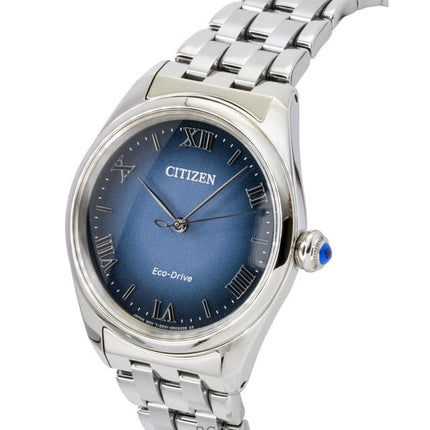 Orologio da donna Citizen L Classic in acciaio inossidabile con quadrante blu Eco-Drive EM1140-80L