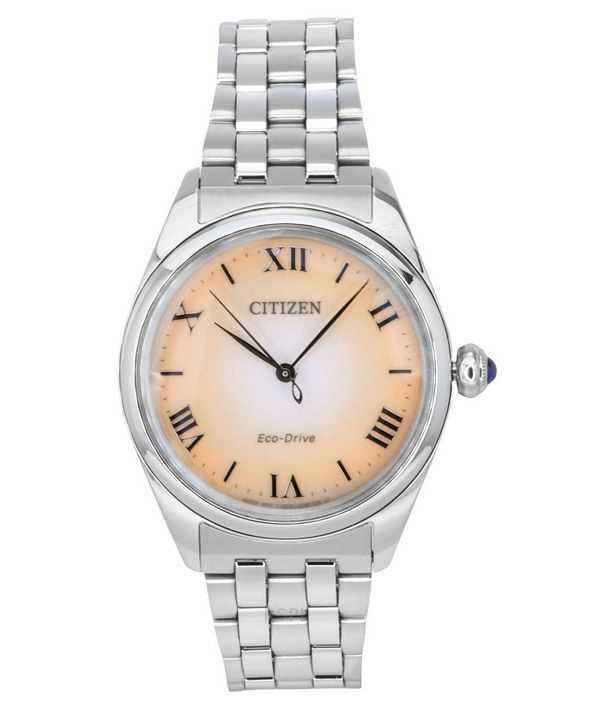 Orologio da donna Citizen L in acciaio inossidabile con quadrante in rame Eco-Drive EM1140-80X