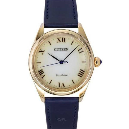 Orologio da donna Citizen L cinturino in pelle quadrante bronzo Eco-Drive EM1143-14Z