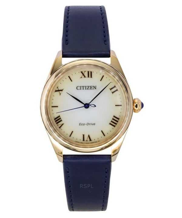 Orologio da donna Citizen L cinturino in pelle quadrante bronzo Eco-Drive EM1143-14Z