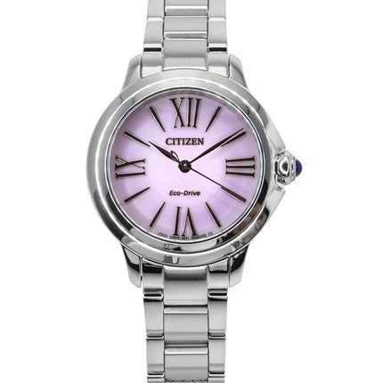 Orologio da donna Citizen L in acciaio inossidabile con quadrante rosa Eco-Drive EM1160-58X