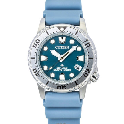 Orologio da donna Citizen Promaster Eco-Drive Diver's EO2027-09L 200M con cinturino in poliuretano e quadrante blu