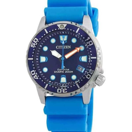Orologio da uomo Citizen Promaster Dive con cinturino in poliuretano e quadrante blu Eco-Drive EO2028-06L 200M
